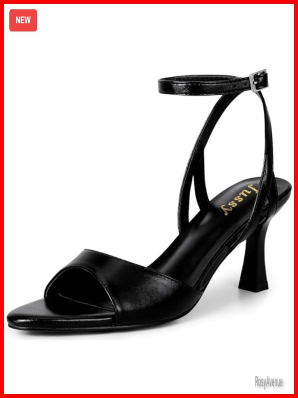 Kitten Heels Pointed Open Toe Strappy Heeled Sandals Mesh PU Leather